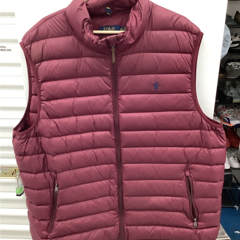 Polo by Ralph Lauren Men's Maroon Quilted Vest